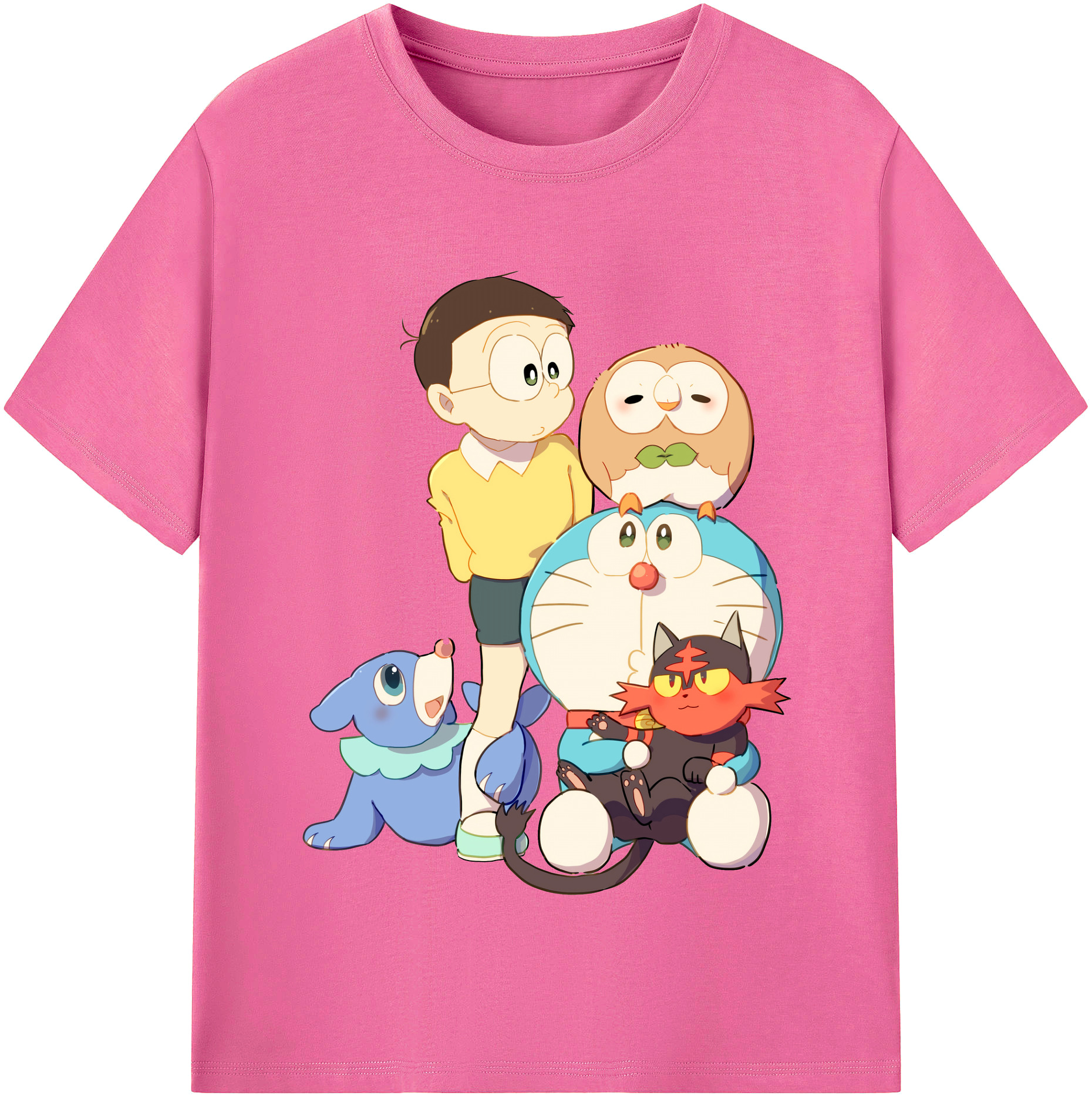 （画像用） ドラえもん Doraemon レディースカジュアルプリントTシャツ（綿100％）